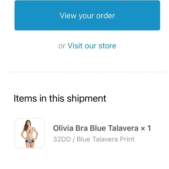 💙🤍🧡 NWOT Naja Floral Blue and Orange Bra and Underwear Set - Picture 9 of 11